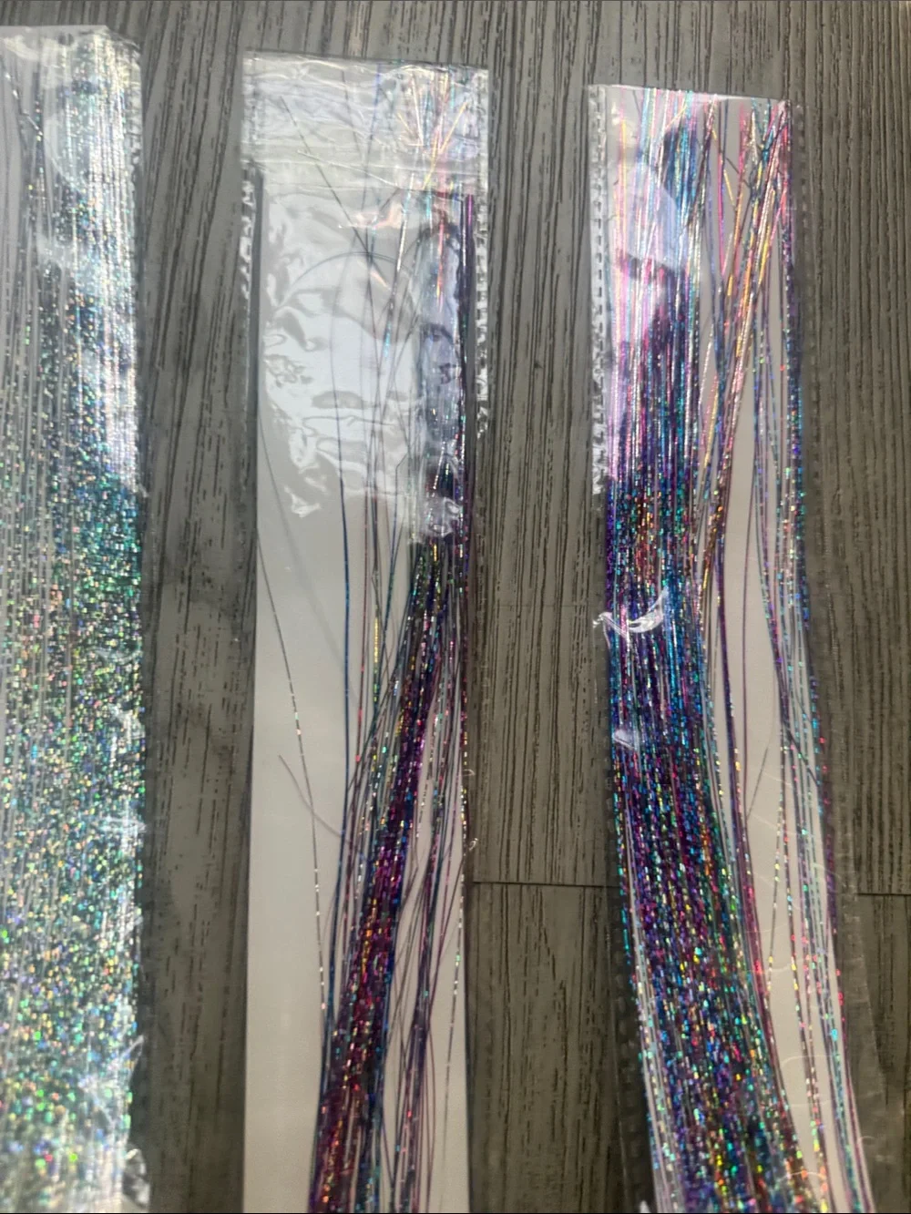 Tinsel Kids Holographic Hair Tinsel - Silver & Iridescent